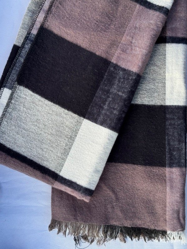 Producto - RUANA CUADRILLE NEGRO Y BLANCO