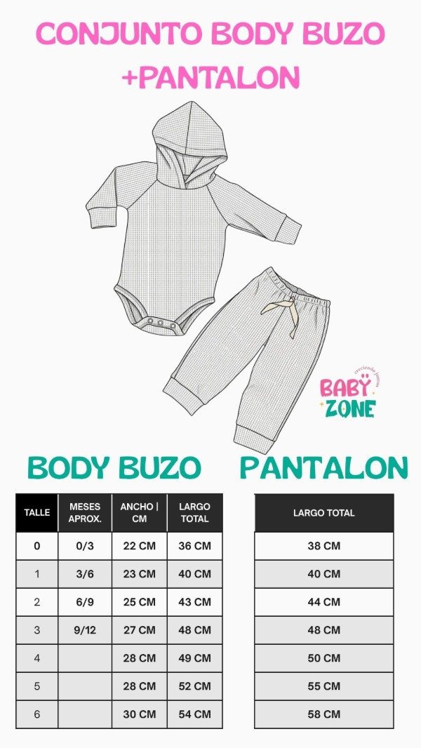 Producto - Conjunto waffle body buzo + pantalon 3 y 9M precio x2 unid - 3