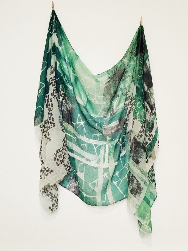 Producto - Pañuelo Mega -collage tonos verdes-