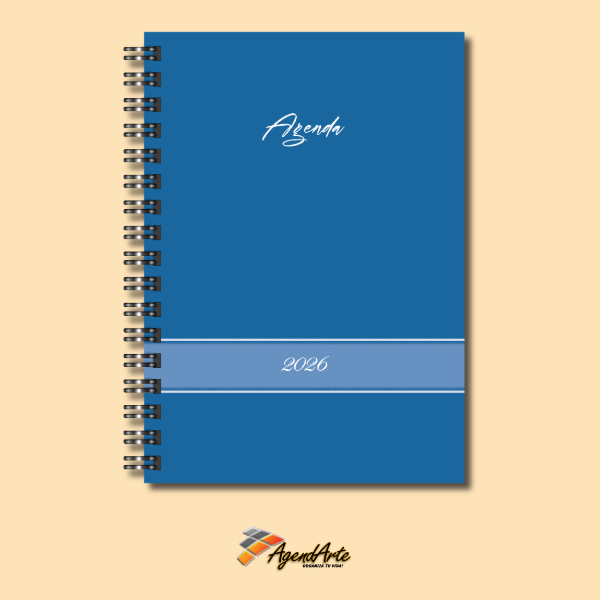 Producto - Agenda 2026 - Tapa Dura A5 - Vista Diaria - Azul
