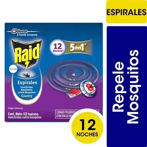 Producto - Espirales Raid caja x 12 country