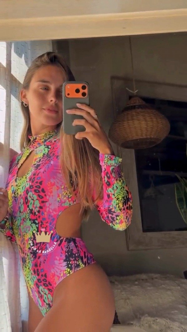 Producto - Body surfero ML estilo triquini con cuello Print neon multicolor 7022 - 2