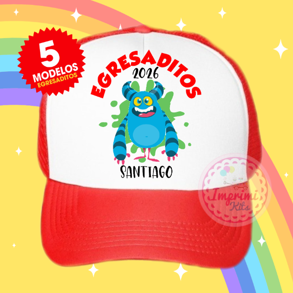 Producto - Plantillas Gorras Egresaditos Jardin Diseños para Sublimar #3 Gorras Egresados