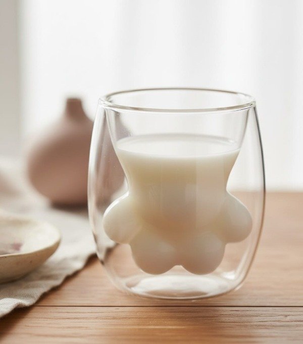 Producto - Vaso doble vidrio 250ml - GARRITA GATITO