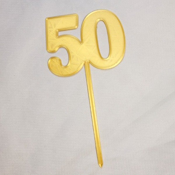 Producto - Cake topper número 50 dorado