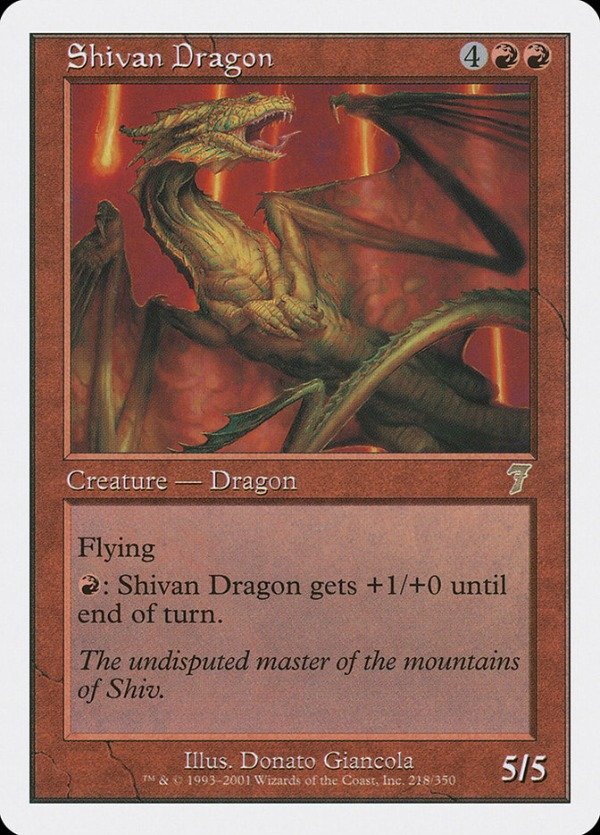 Producto - Shivan Dragon  Seventh Edition