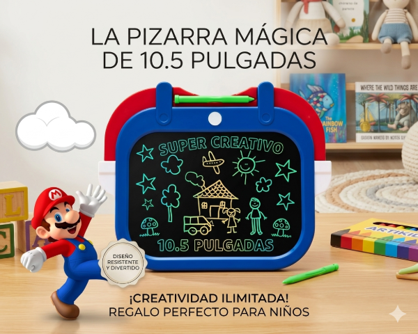Producto - PIZARRA MÁGICA LCD 10.5" MARIO BROSS MULTICOLOR