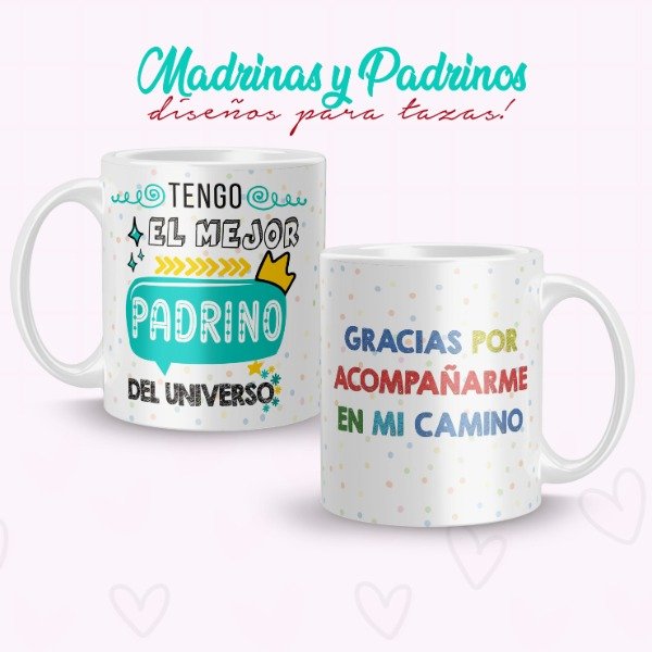 Producto - Plantillas Tazas Padrino Madrina Bautismo Padrinos Sublimar #T773 - 12