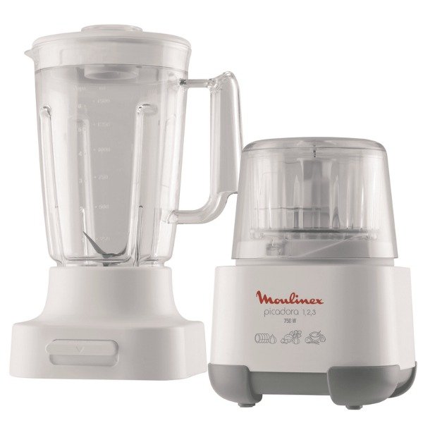 Producto - Picadora 123 + Licuadora 750w 300g 1 litro Moulinex AD6021AR