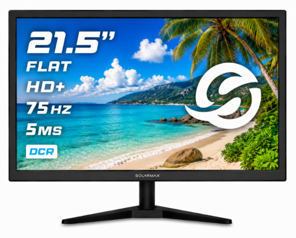 Producto - MONITOR SOLARMAX 21.5 FULL HD 75HZ VGA/HDMI NEGRO - 0
