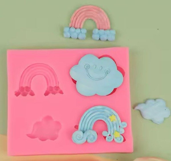Producto - MOLDE SILICONA ARCOIRIS Y NUBE 57012
