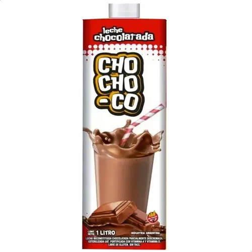 Producto - Leche chocolatada 1 Litro x 8u  - Chocho-co