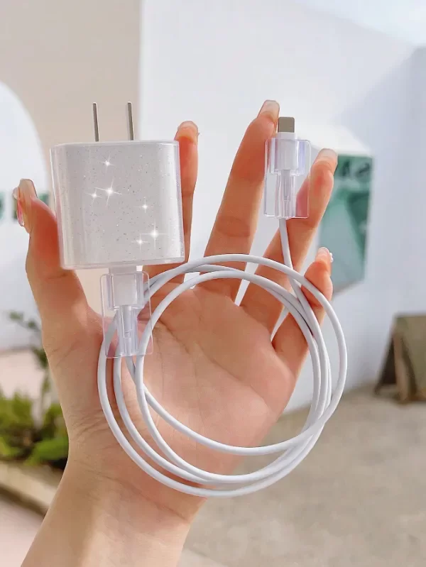 Producto - Protector de cargador transparente glitter 3p