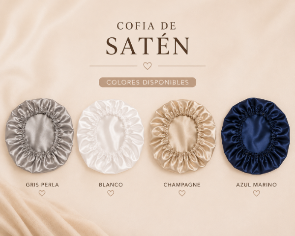 Producto - Cofia de Satén para Dormir - Gorro de Satén para el Cabello - 2