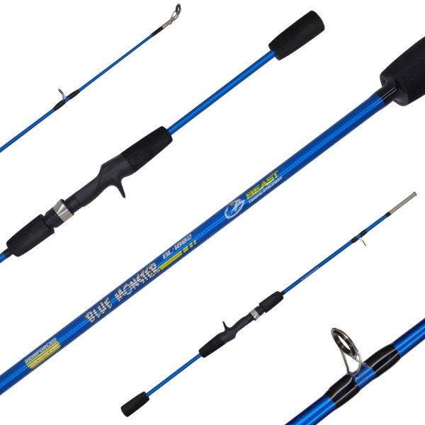 Producto - Caña Baitcast - Blue Monster - Maciza - 1.80 M - Beast