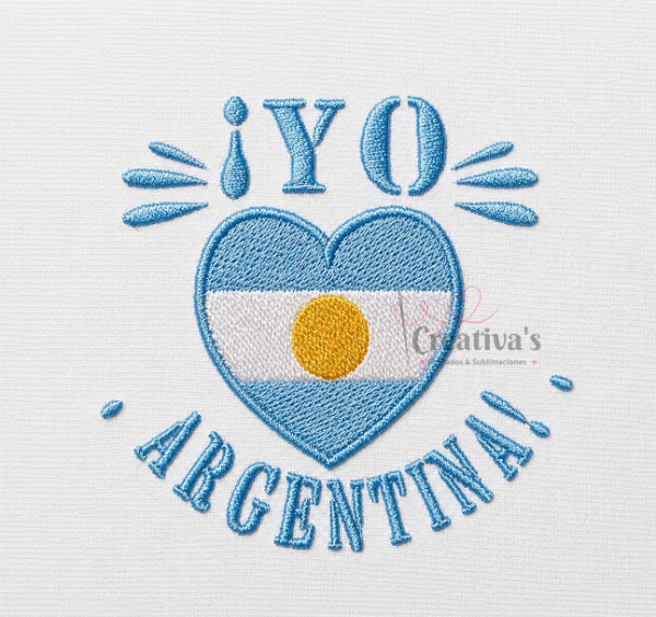 Producto - MATRIZ DE BORDADO YO AMO ARGENTINA 2 TAMAÑOS - 0