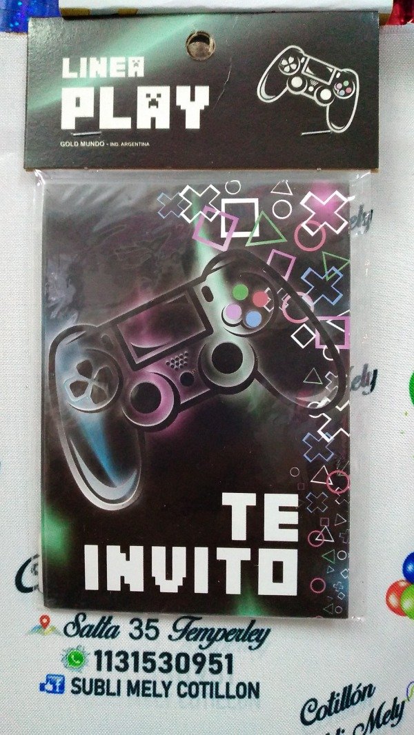 Producto - TARJETAS DE INVITACION X 10 PLAY
