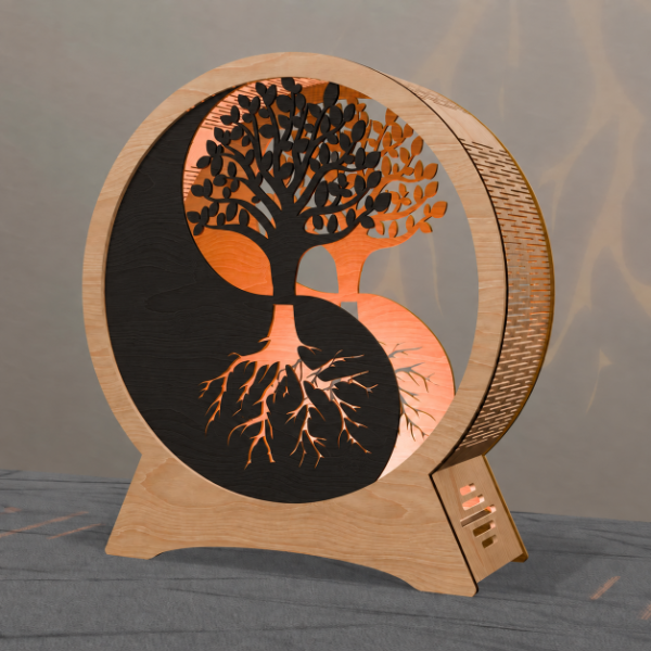 Producto - Lámpara Árbol de la Vida en Madera - Luz Cálida - 6