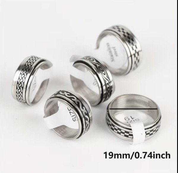 Producto - Anillos Clásico Franja Anti Estress - 0