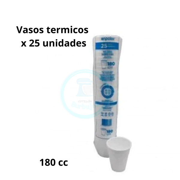 Producto - Vasos Térmicos 180 cc x tira de 25 unidades