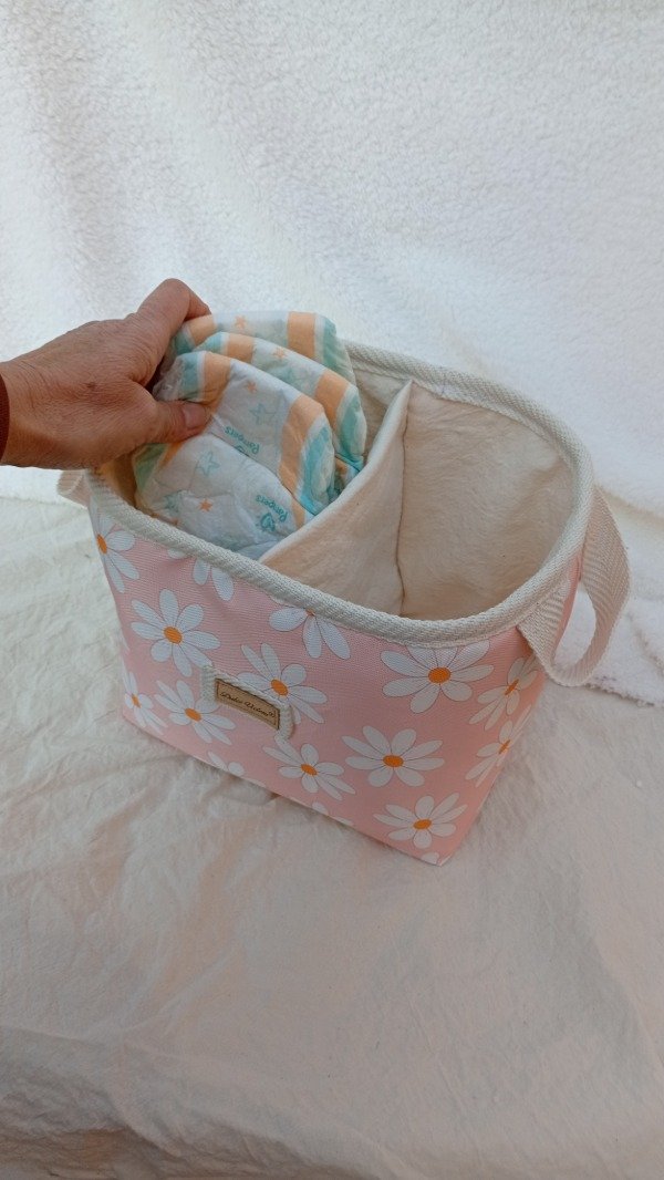 Producto - CONTENEDOR PAÑALERO Margaritas Rosa - 3