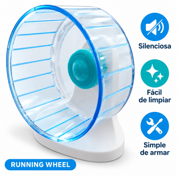 Producto - Rueda Silenciosa De Acrílico Para Hámster, Jerbo Y Topo Ruso - 2
