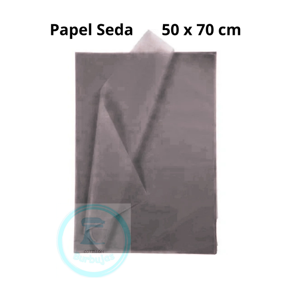 Producto - Papel de Seda Negro 50 x 70 cm x1