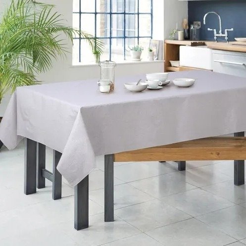 Producto - Mantel de Cuerina Lisa de Alta Calidad Efecto Lino 140x200 cm