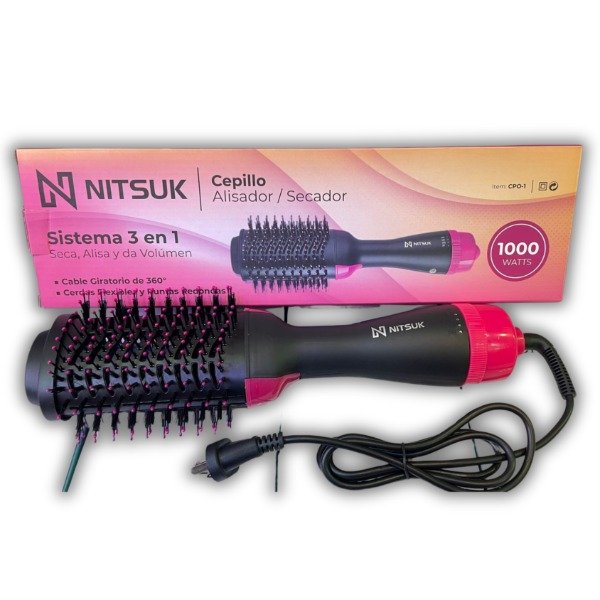 Producto - NITSUK cepillo  alisador secador 3 en 1 1000W