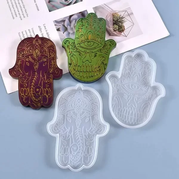 Producto - Molde Silicona Mano Afortunada Fatima Pack x2 Ideal P/ Resina (20C20)