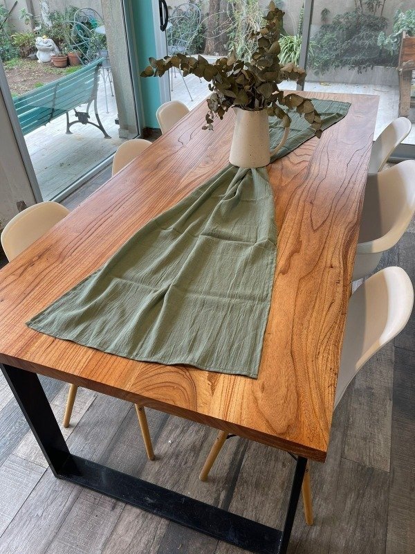 Producto - Camino De Mesa De Gasa Arrugada 1.80 X 45 Cm