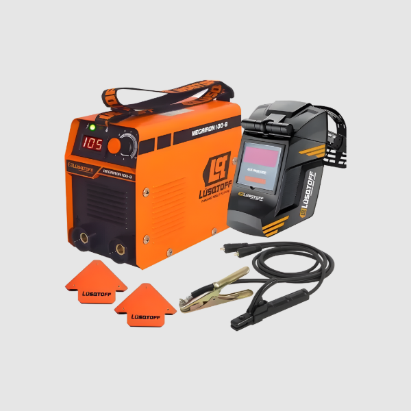 Producto - Soldadora Inverter Lusqtoff MegaIron100-8 + Mascara + Escuadra  Magnetica