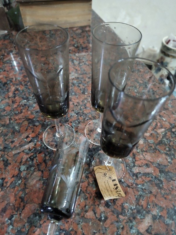 Producto - 4 COPAS DE BRINDIS FUMÉ