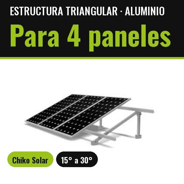 Producto - Estructura TRIANGULAR para 4 Paneles Solares - 0