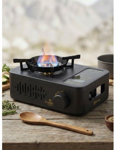 Producto - DC-10023 Anafe portátil a gas para camping 3200w Negra Flamate