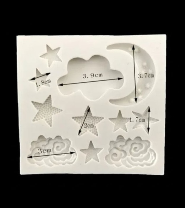 Producto - Molde estrellas nubes luna - 3