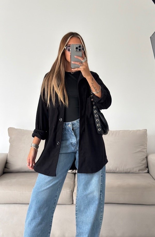 Producto - CAMISACO CORDEROY NEGRO