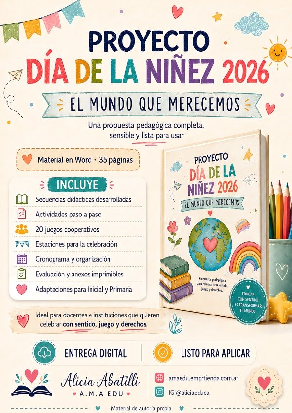 Producto - DÍA DE LA NIÑEZ - 2 Proyectos