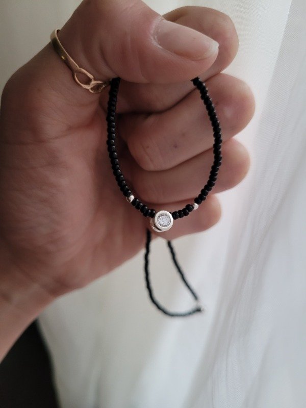 Producto - Gargantilla susanito con mosquetones negros Plata 925 - 40 cm - 0
