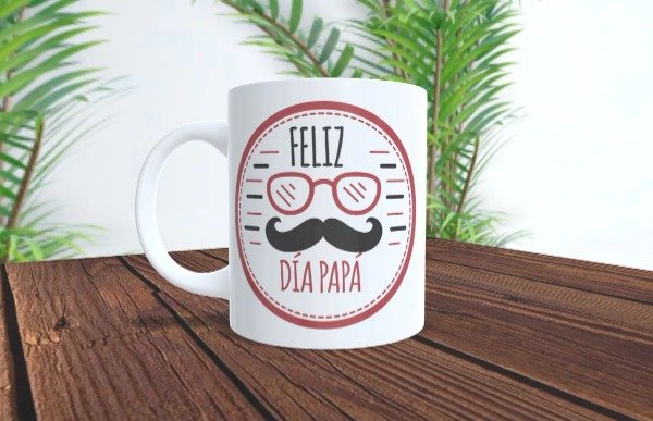 Producto - Taza - Dia del padre - Feliz día papá (bigotes)