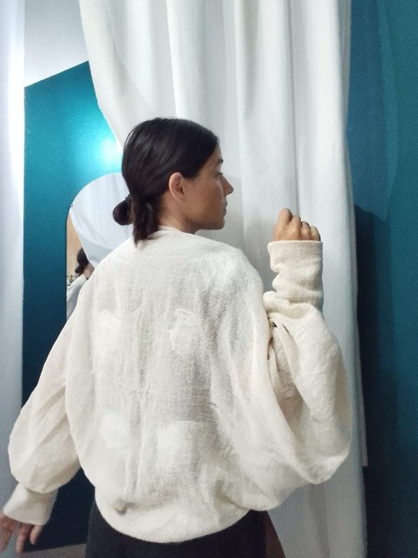 Producto - Mangas con puño nuno merino felt en puro algodón.