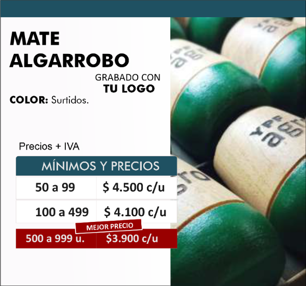 Producto - Mate algarrobo pintado, grabado y laqueado desde