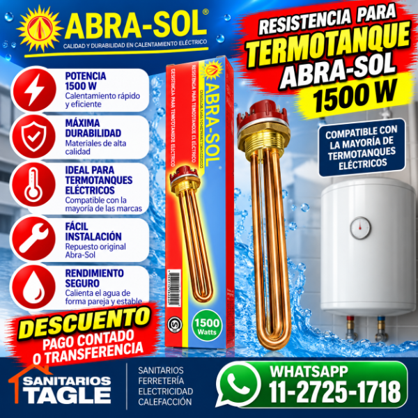 Producto - Resistencia Y Termostato Para Termotanque Electrico 1500w