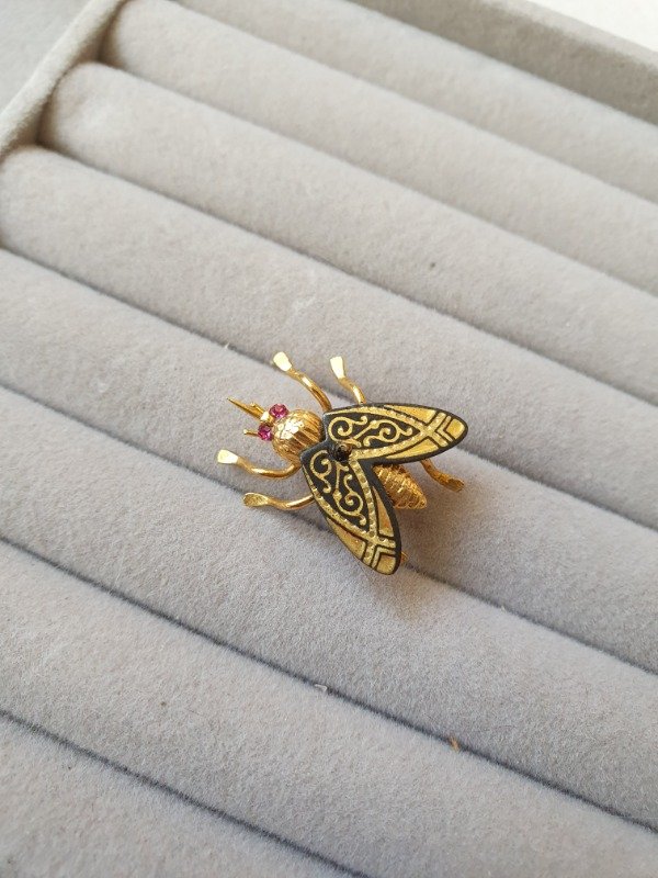 Producto - Brochecito Mosquita Damasquinado de Toledo 70s - 6