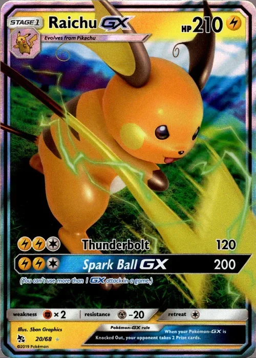 Producto - Raichu GX - 20/68 - Hidden Fates - Holo