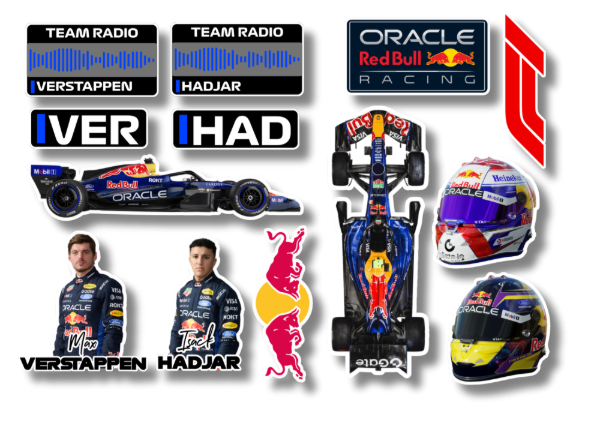 Producto - Calcomanías Stickers Red Bull Formula 1 2026