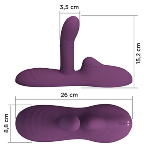 Producto - Vibrador Pretty Love Luka Love Pad con Vaivén y Calor 42 grados (Recargable) - 1