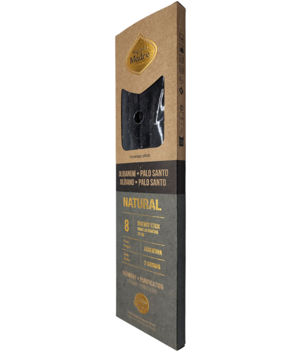 Producto - SAHUMERIOS SAGRADA MADRE NATURAL COMBINADO - 8 VARILLAS - OLÍBANO Y PALO SANTO