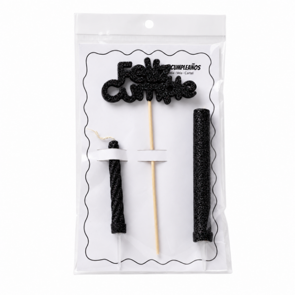 Producto - Kit de cumpleaños Vela + Bengala + Topper - 6