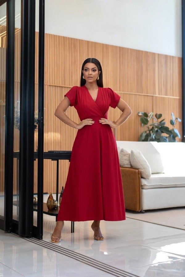 Producto - Vestido largo importado ROJO (Art. 321) Talle Unico (L/XL)